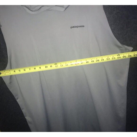 Patagonia Shirt Mens XXL Gray Hooded Long Sleeve Base Layer Hiking UPF 50 Surf - Picture 9 of 11